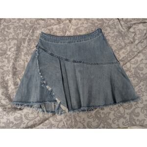 free people cotton denim mini skirt size 0
